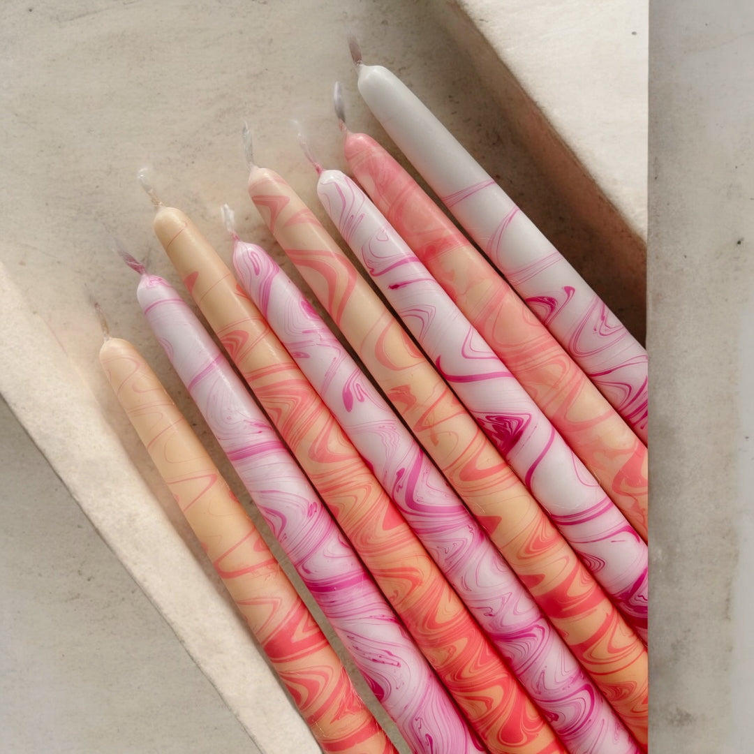 Coral- Flamingo Candle Set of 2