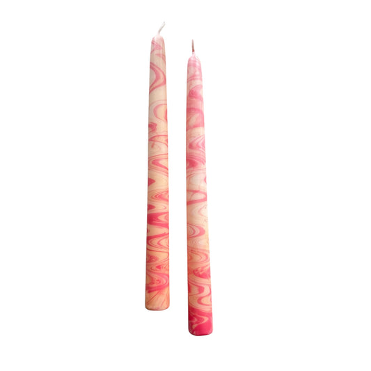 Coral- Flamingo Candle Set of 2